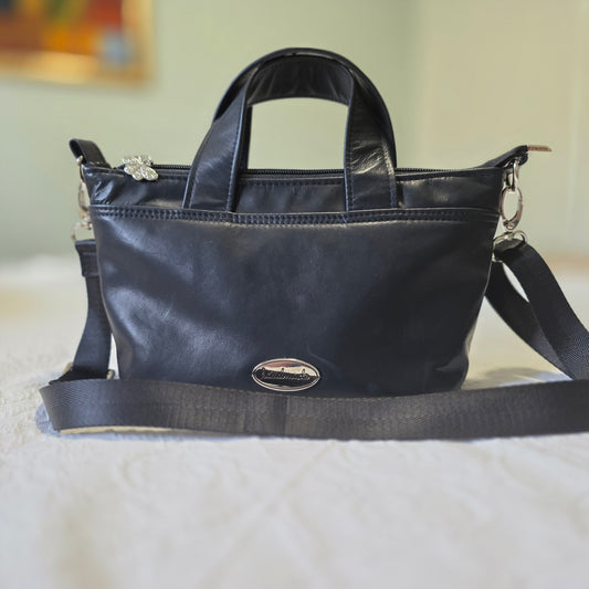 Black Kangaroo Leather Totini