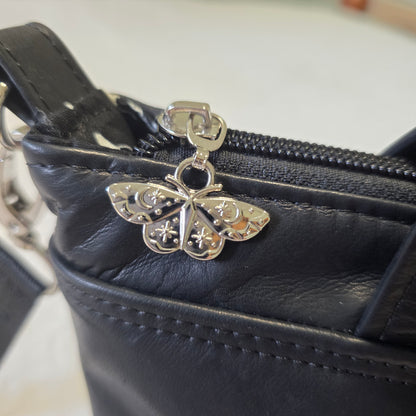 Black Kangaroo Leather Totini