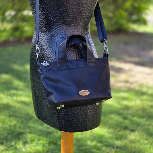 Black Kangaroo Leather Totini